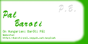 pal baroti business card