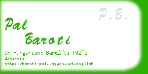 pal baroti business card